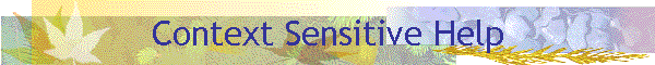 Context Sensitive Help