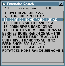 Speed Search List of Enterprises